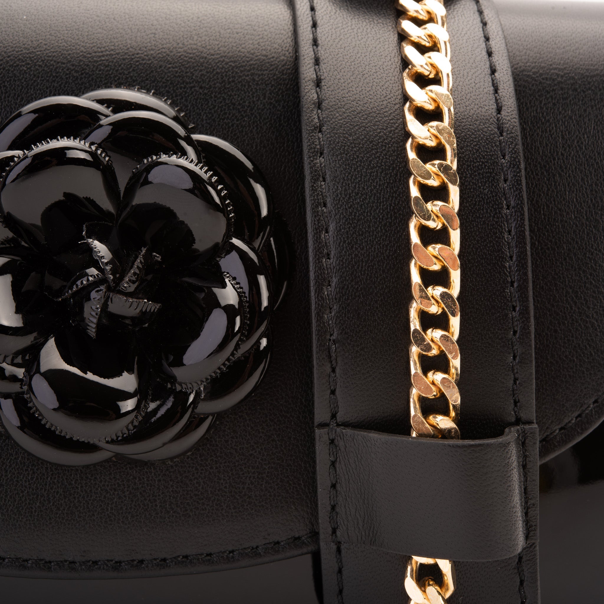 The Diva Black Leather Handbag