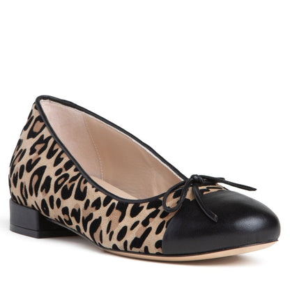 Beatrice Suede Ballerina Women’S Leopard Suede With Leather Flats by Beautiisoles – Don't Panic Shoes