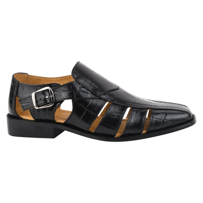 Bidwill Genuine Leather Fisherman Flat Sandals Sandals by Libertyzeno – Don't Panic Shoes