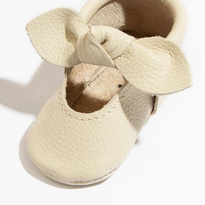 Birch Knotted Bow Baby Shoe Knotted Bow Mocc by Freshly Picked – Don't Panic Shoes
