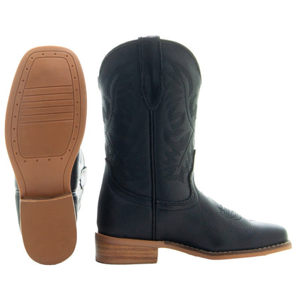 Black Square Toe Kids Western Boots | Kids Western Dance Boots (K3004) Cowboy Boots by Soto Boots – Don't Panic Shoes