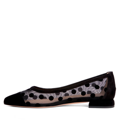 Blake MeSh Suede Women’s Ballerina Leather Sole Memory Foam Flats by Beautiisoles – Don't Panic Shoes