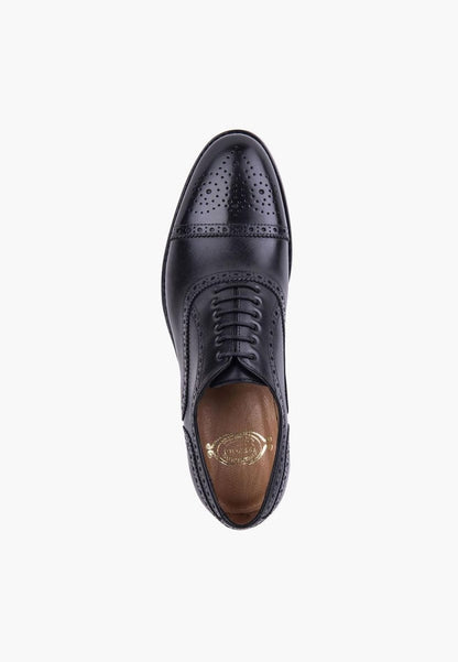 Blake Rapid Stitched Oxford Leather Black Double Sole Men Shoes by Sepol Shoes – Don't Panic Shoes