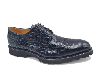 Blucher Alligator Embossed Oxford Calfskin Leather Ks482 - 11e Shoes by Carrucci Shoes – Don't Panic Shoes