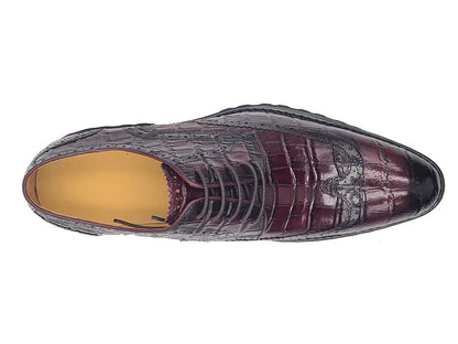 Blucher Alligator Embossed Oxford Calfskin Leather Ks482 - 11e Shoes by Carrucci Shoes – Don't Panic Shoes