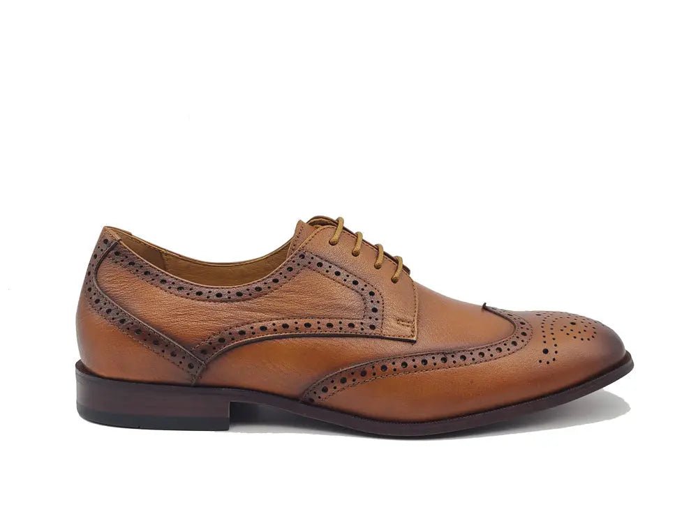 Blucher Style Oxford Tumbled Calf Leather Flex Sole Ks621 - 01 Shoes by Carrucci Shoes – Don't Panic Shoes