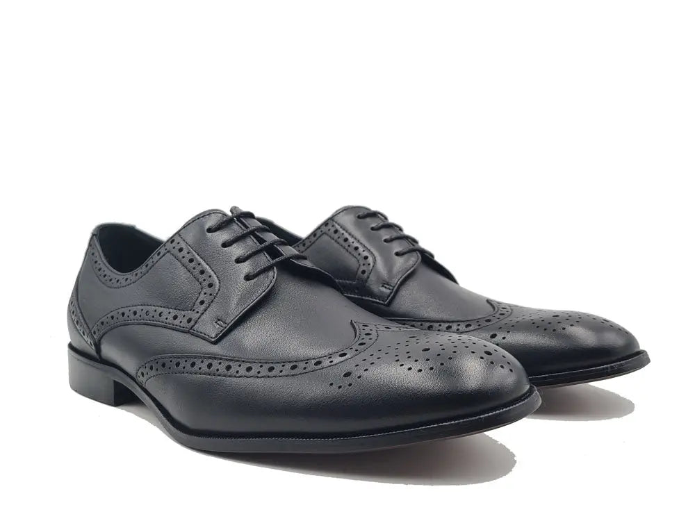 Blucher Style Oxford Tumbled Calf Leather Flex Sole Ks621 - 01 Shoes by Carrucci Shoes – Don't Panic Shoes