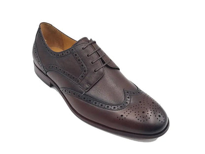 Blucher Style Oxford Tumbled Calf Leather Flex Sole Ks621 - 01 Shoes by Carrucci Shoes – Don't Panic Shoes