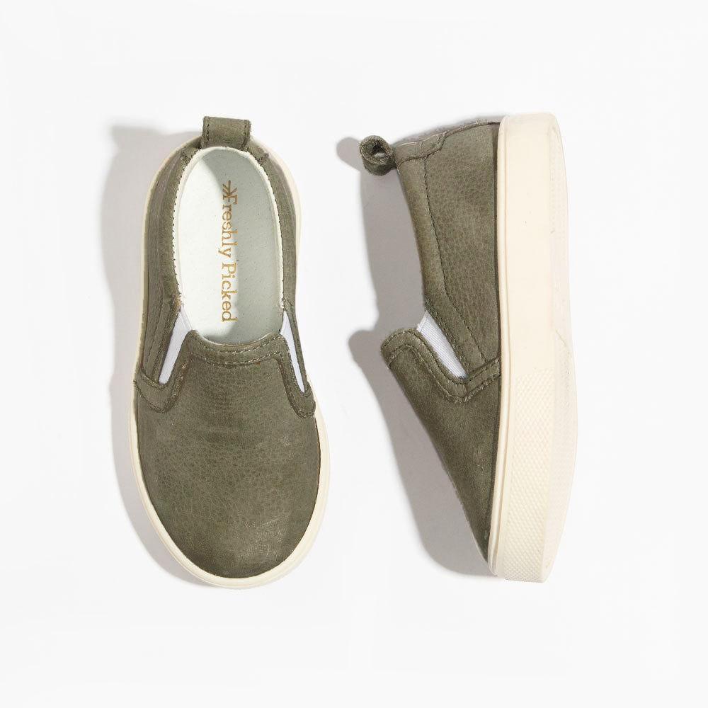 Blue Spruce Slip - On Kids - Slip - On Sneaker by Freshly Picked – Don't Panic Shoes