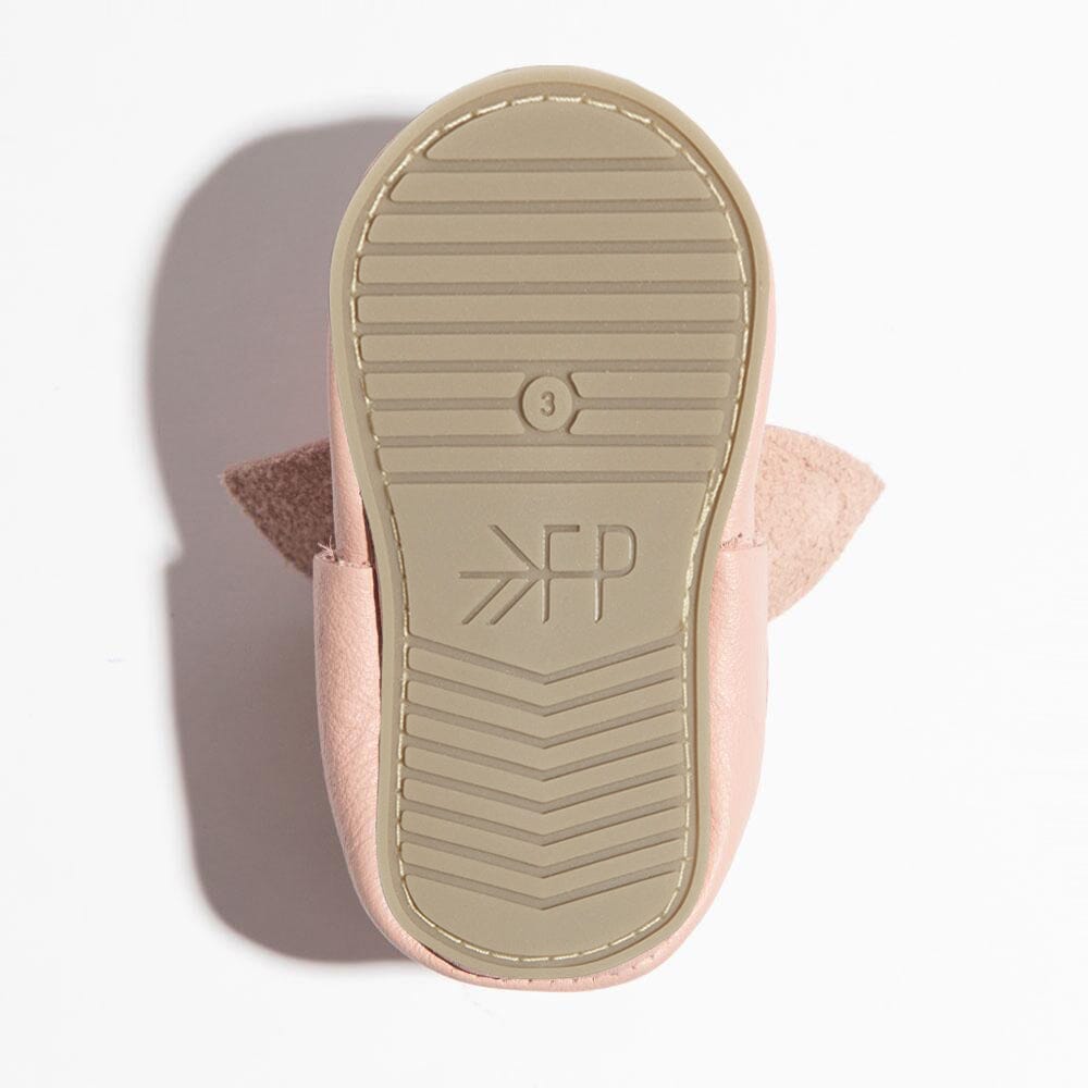 Blush Knotted Bow Baby Shoe Knotted Bow Mocc by Freshly Picked – Don't Panic Shoes