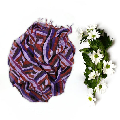 Boetti 83 Lilac Bamboo Fiber Art Print Handcrafted Florence Bamboo Scarves by Mar Soreli – Don't Panic Shoes