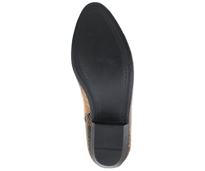 Bolano Adder Men's Exotic Leather Ankle Boot Cognac Snake Boots by Bolano – Don't Panic Shoes