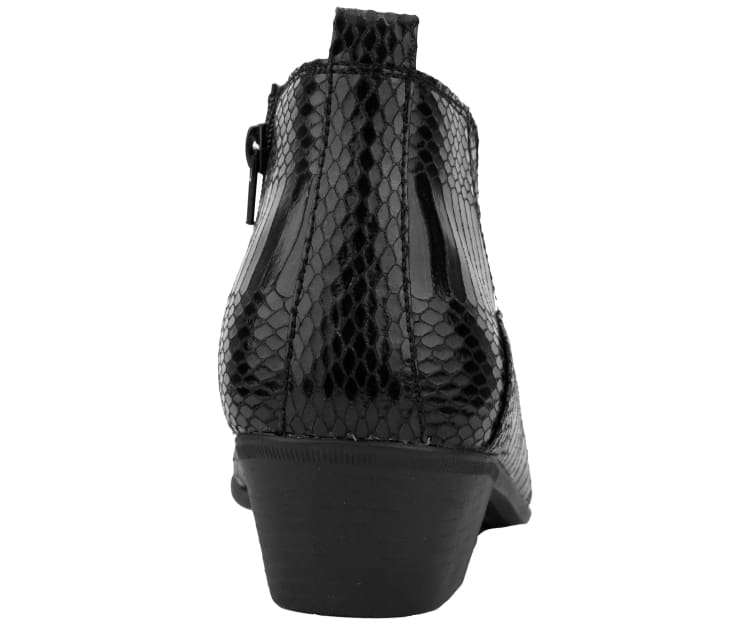 Bolano Adder Men's Exotic Snake Black Leather Ankle Boots Boots by Bolano – Don't Panic Shoes