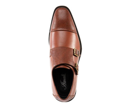 Bolano Bancroft Cognac Double Monk Strap Men's Leather Shoes Monk Straps by Bolano – Don't Panic Shoes