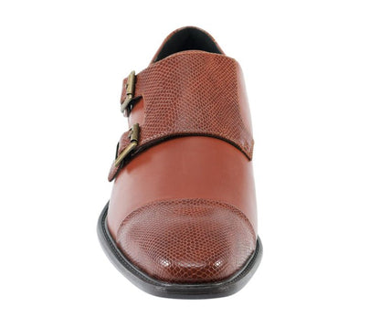 Bolano Bancroft Cognac Double Monk Strap Men's Leather Shoes Monk Straps by Bolano – Don't Panic Shoes