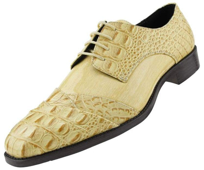Bolano Bandit Men's Oxford Beige Croc Dress Shoes Oxfords by Bolano – Don't Panic Shoes