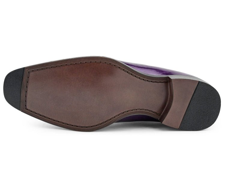 Bolano Bandit Men's Purple Croc Lace Up Dress Shoes Oxfords by Bolano – Don't Panic Shoes