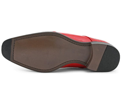 Bolano Bandit Men's Red Croc Oxford Dress Shoes Oxfords by Bolano – Don't Panic Shoes