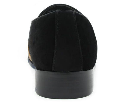 Bolano Dezzy Sparkling Gold Glitter Men's Tuxedo Slip On Dress Shoes Smoking Slippers by Bolano – Don't Panic Shoes