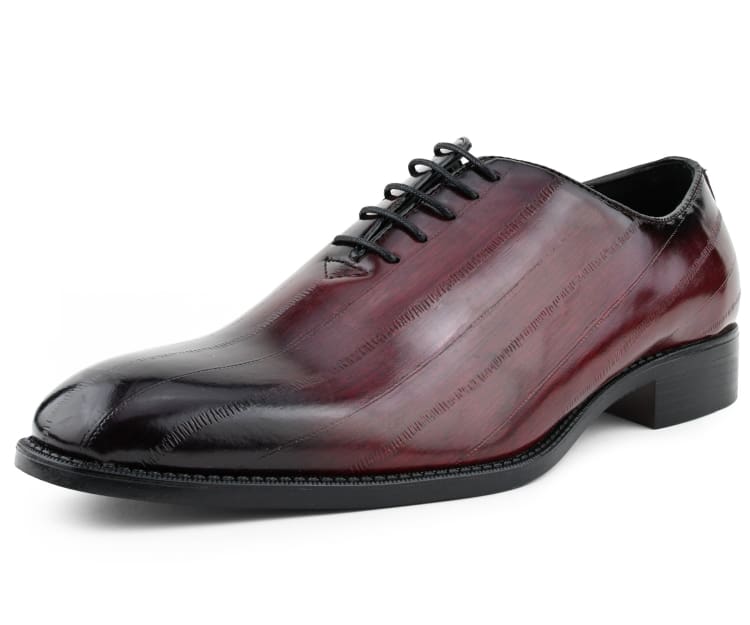Bolano Exotic Elegance Burgundy Eel Skin OxfordS Women’s Oxfords by Bolano – Don't Panic Shoes