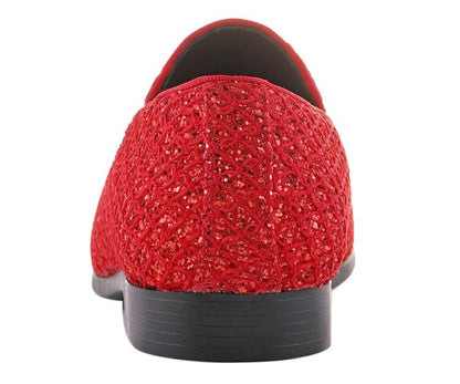 Bolano Glittering Tuxedo SlipperS Women’s Lattice Glitter Upper Smoking Slippers by Bolano – Don't Panic Shoes