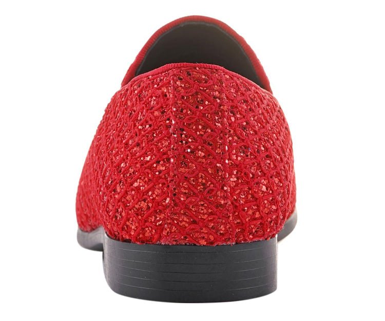 Bolano Glittering Tuxedo SlipperS Women’s Lattice Glitter Upper Smoking Slippers by Bolano – Don't Panic Shoes