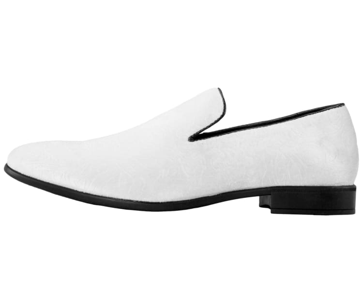 Bolano Jay White Men’S Velvet Smoking Slippers Smoking Slippers by Bolano – Don't Panic Shoes