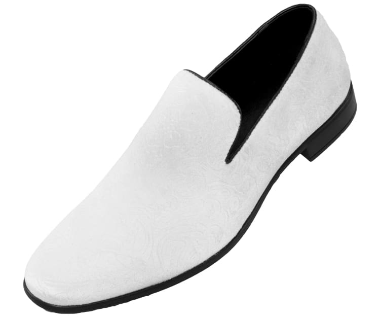 Bolano Jay White Men’S Velvet Smoking Slippers Smoking Slippers by Bolano – Don't Panic Shoes