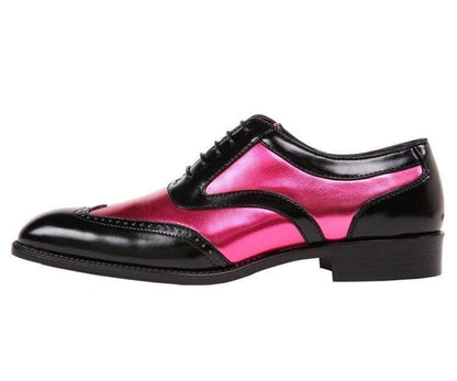 Bolano LawSon Fuchsia Men’s Two Tone Lace Up Oxford Shoe Oxfords by Bolano – Don't Panic Shoes