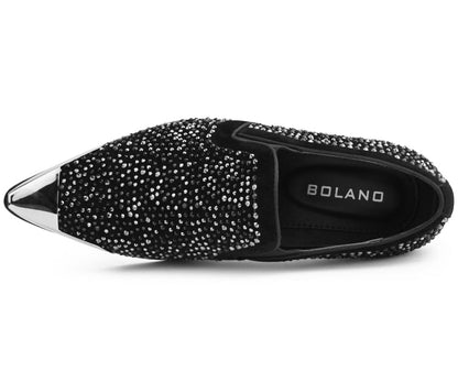 Bolano Men's Desta Black/Silver Smoking Slippers by Bolano – Don't Panic Shoes