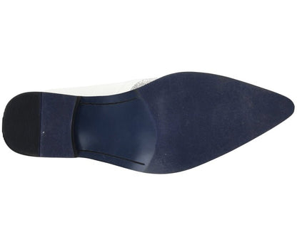 Bolano Men's Dezzy White Rhinestone Slip On Dress Shoes Smoking Slippers by Bolano – Don't Panic Shoes