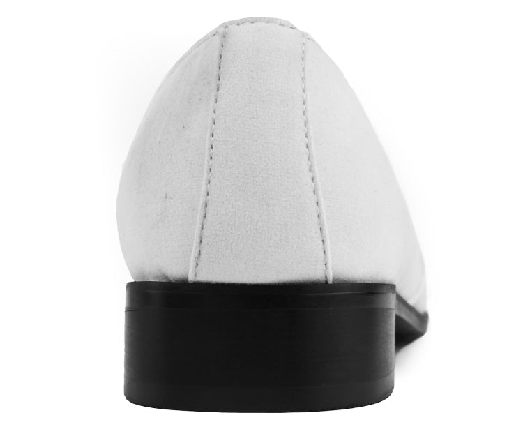 Bolano Men's Dezzy White Rhinestone Slip On Dress Shoes Smoking Slippers by Bolano – Don't Panic Shoes