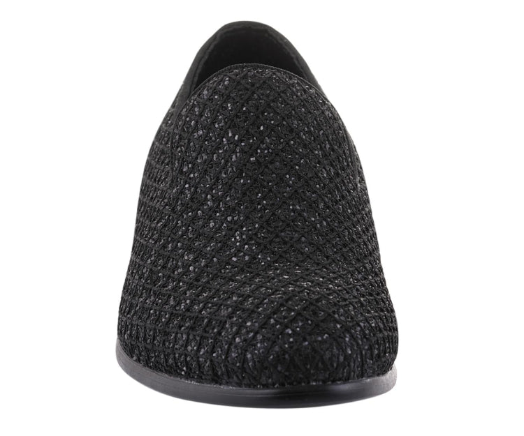 Bolano Sarlo Black Men’S Glitter Loafers Loafers by Bolano – Don't Panic Shoes