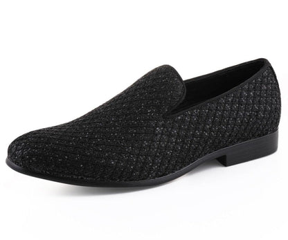 Bolano Sarlo Black Men’S Glitter Loafers Loafers by Bolano – Don't Panic Shoes