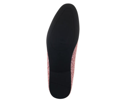 Bolano Sarlo Pink Glitter Tuxedo SlipperS Women’s Smoking Slippers by Bolano – Don't Panic Shoes