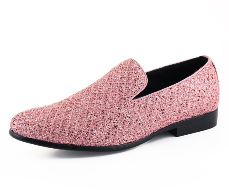 Bolano Sarlo Pink Glitter Tuxedo SlipperS Women’s Smoking Slippers by Bolano – Don't Panic Shoes