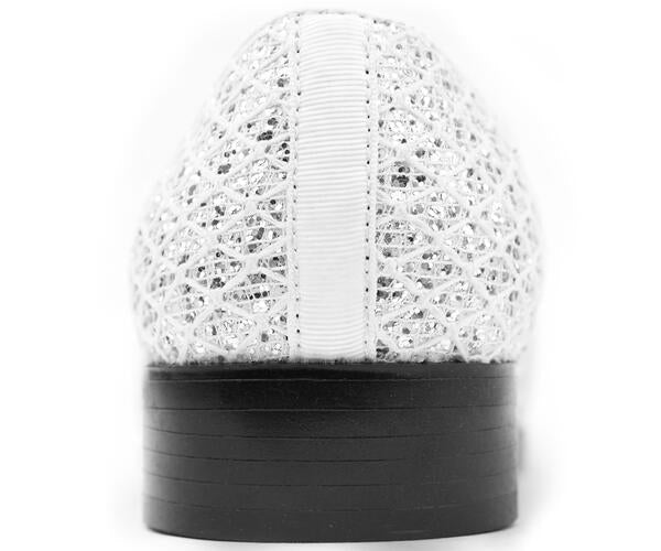 Bolano Sarlo White Men's Glitter Loafers Loafers by Bolano – Don't Panic Shoes