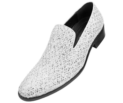 Bolano Sarlo White Men's Glitter Loafers Loafers by Bolano – Don't Panic Shoes
