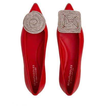 Bonnie Ballerina Women’S Leather Cushioned Memory Insole Flats by Beautiisoles – Don't Panic Shoes