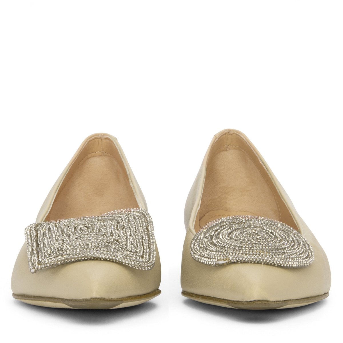 Bonnie Ballerina Women’S Leather Metallic Mesh Flat Flats by Beautiisoles – Don't Panic Shoes