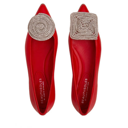 Bonnie Leather Ballerina Women’S Memory Foam Insole Flats by Beautiisoles – Don't Panic Shoes