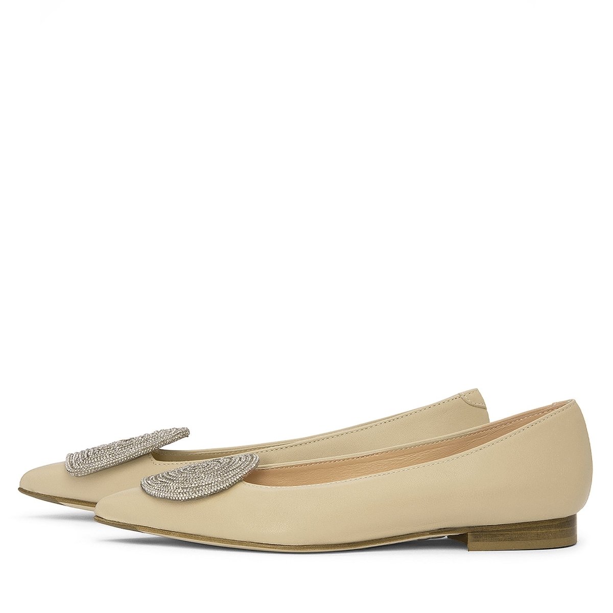 Bonnie Leather Ballerina Women’S Memory Foam Insole Flats by Beautiisoles – Don't Panic Shoes