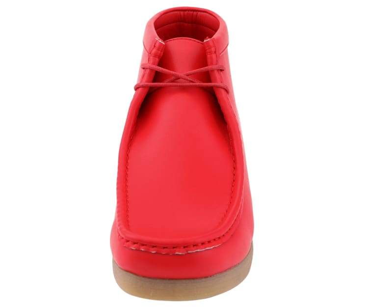 Red smooth leather Jason2 shoes with comfortable cushioned insoles and sturdy rubber soles