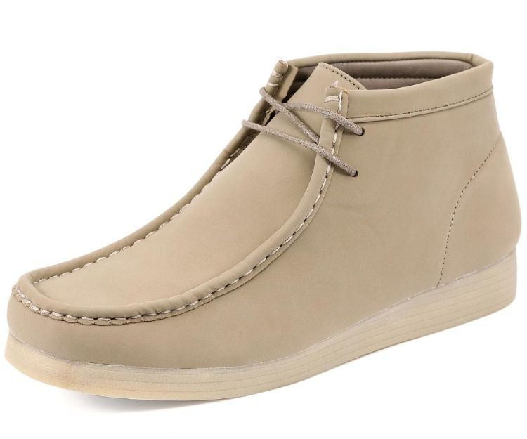 Jason2 Tan leather shoes with stylish stitching and comfortable insole