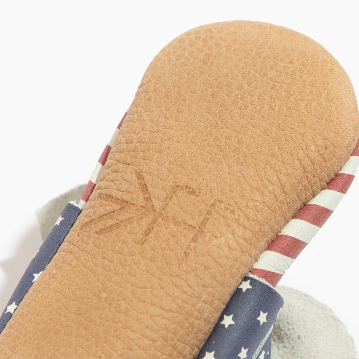 Born In The Usa Knotted Bow Baby Shoe Knotted Bow Mocc by Freshly Picked – Don't Panic Shoes