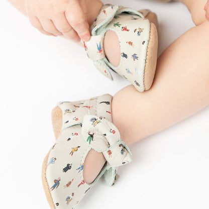 Boss Lady Knotted Bow Baby Shoe Knotted Bow Mocc by Freshly Picked – Don't Panic Shoes