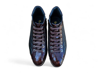 Brand Embossed Alligator Calfskin Hi Top Kb626 - 13e Boots by Carrucci Shoes – Don't Panic Shoes