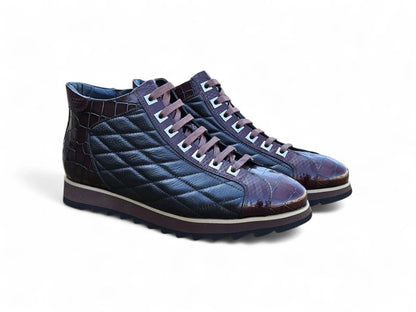 Brand Embossed Alligator Calfskin Hi Top Kb626 - 13e Boots by Carrucci Shoes – Don't Panic Shoes