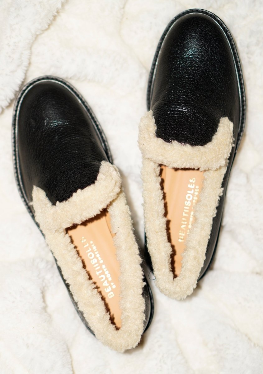 Brea Rio Ankle Shootie Women’S Leather Shearling Trim Boots by Beautiisoles – Don't Panic Shoes