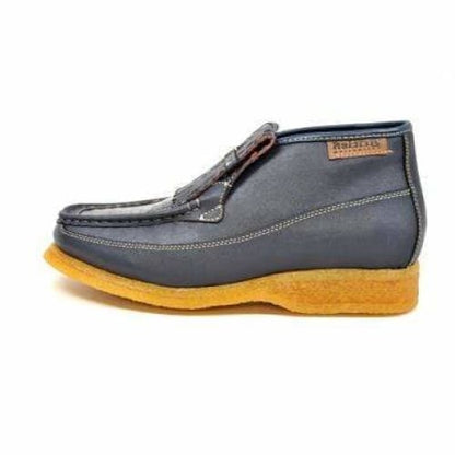 British Walkers Apollo 2 Men's Navy Blue Snake Leather And Suede Shoes by British Walkers – Don't Panic Shoes